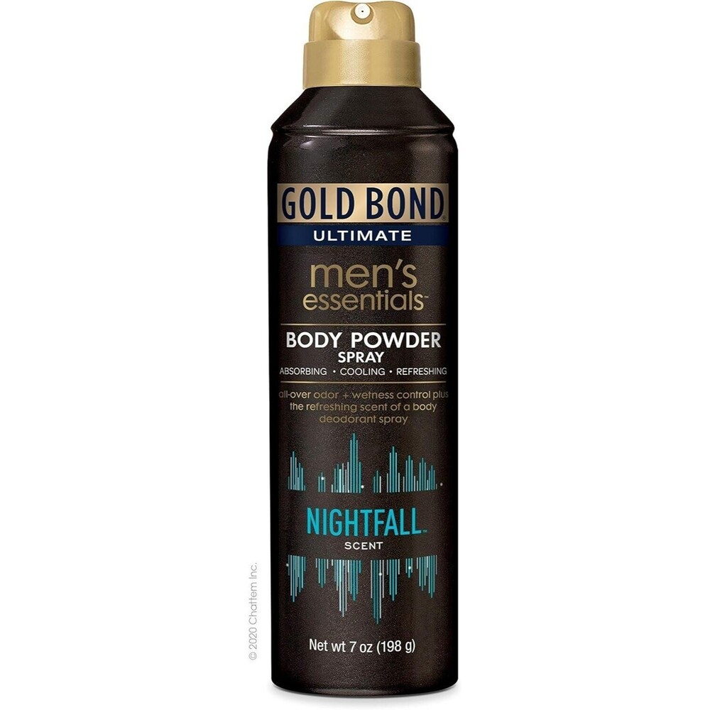 Gold Bond Ultimate Men's Essentials Talc Body Powder Spray Nightfall 7 oz